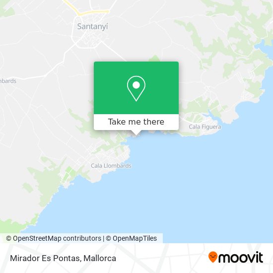 mapa Mirador Es Pontas