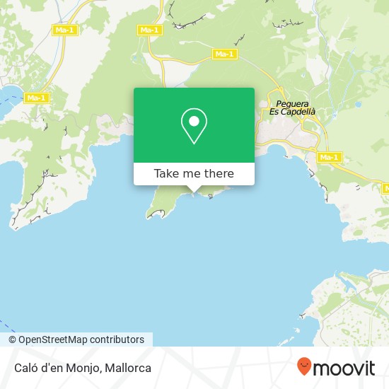 mapa Caló d'en Monjo