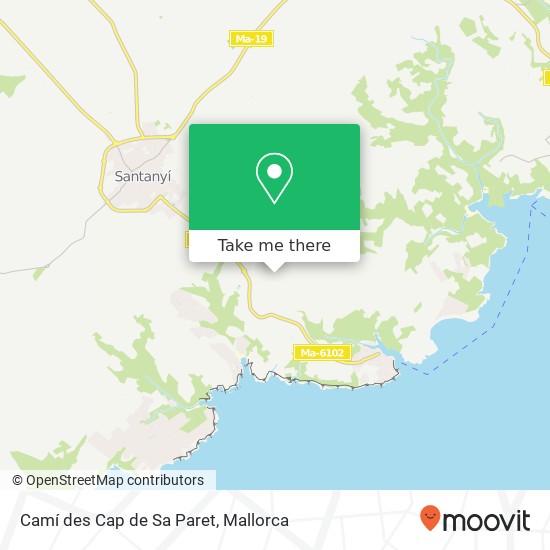 mapa Camí des Cap de Sa Paret