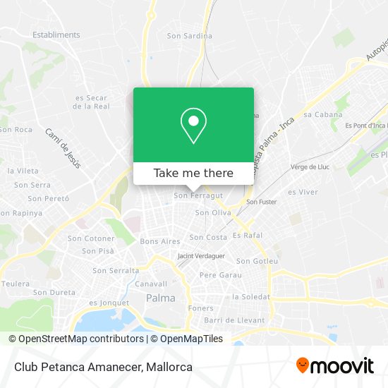 mapa Club Petanca Amanecer