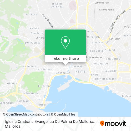 mapa Iglesia Cristiana Evangelica De Palma De Mallorca