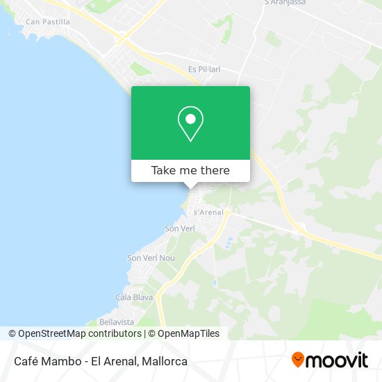 mapa Café Mambo - El Arenal