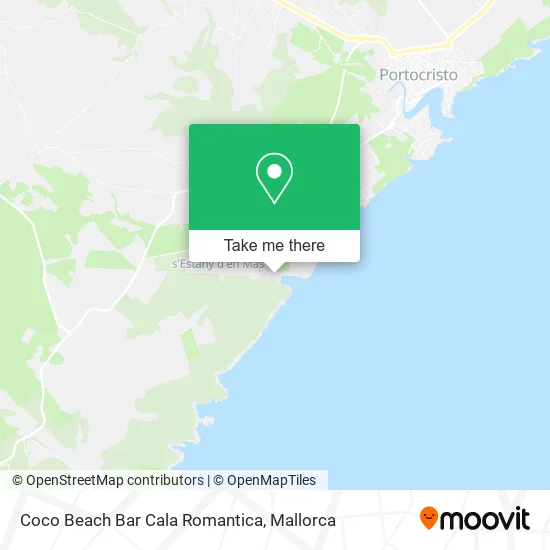 Coco Beach Bar Cala Romantica map