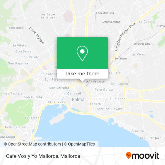 Cafe Vos y Yo Mallorca map