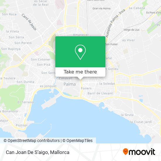Can Joan De S’aigo map
