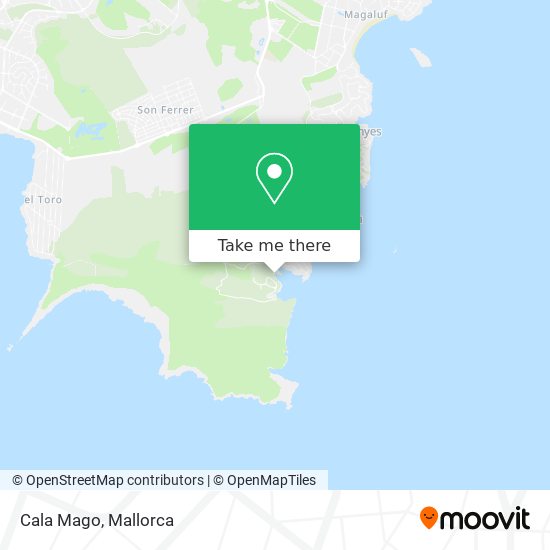 Cala Mago map