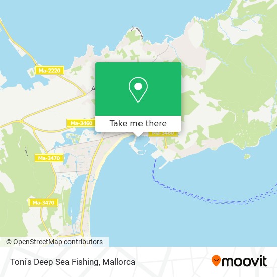 mapa Toni's Deep Sea Fishing