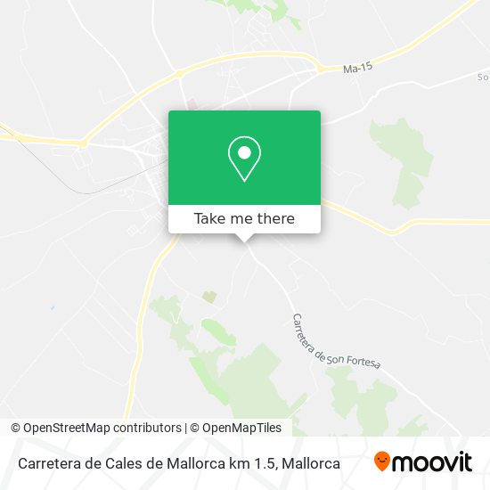 mapa Carretera de Cales de Mallorca km 1.5