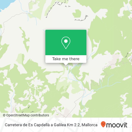 mapa Carretera de Es Capdellà a Galilea Km 2.2