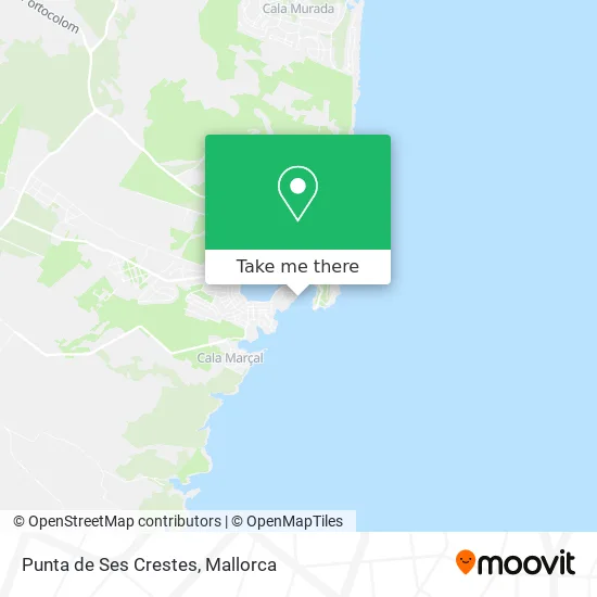 Punta de Ses Crestes map