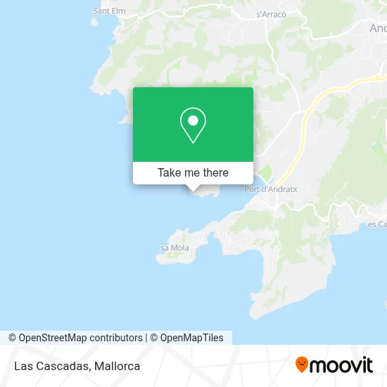 Las Cascadas map