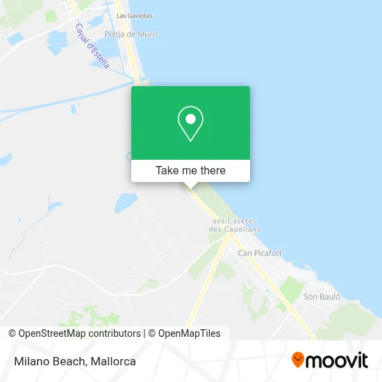 Milano Beach map