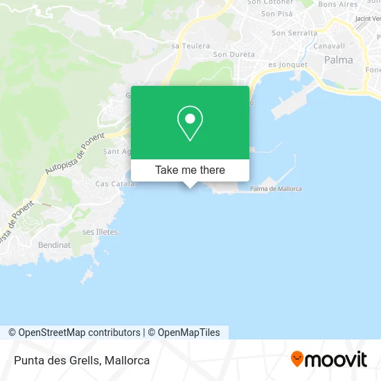 Punta des Grells map