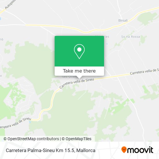 mapa Carretera Palma-Sineu Km 15.5