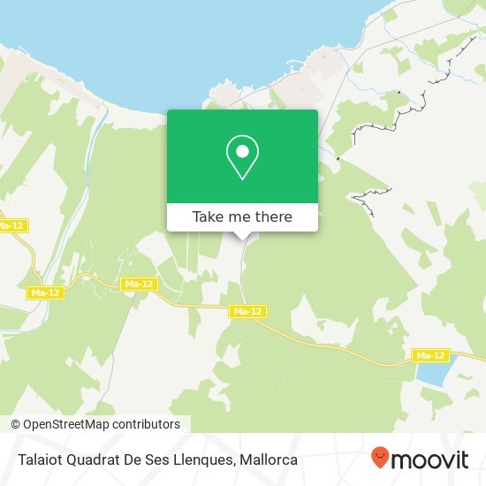 mapa Talaiot Quadrat De Ses Llenques