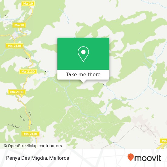 Penya Des Migdia map