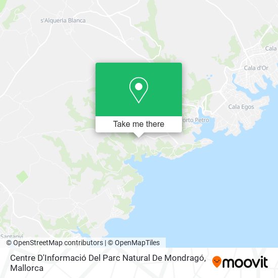 mapa Centre D'Informació Del Parc Natural De Mondragó