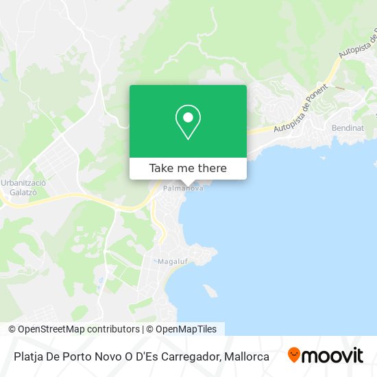 mapa Platja De Porto Novo O D'Es Carregador
