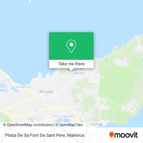 Platja De Sa Font De Sant Pere map