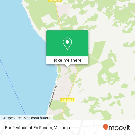 Bar Restaurant Es Rosers map