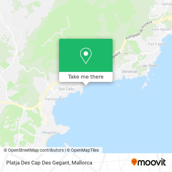 Platja Des Cap Des Gegant map