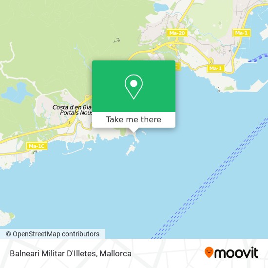 Balneari Militar D'Illetes map
