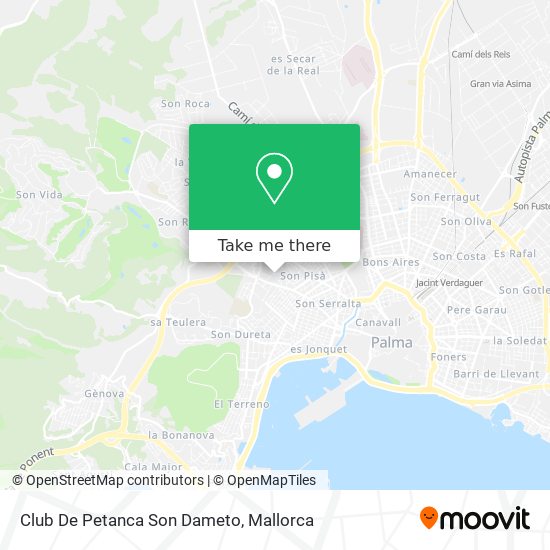 Club De Petanca Son Dameto map