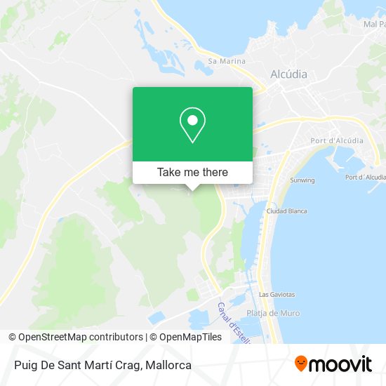 Puig De Sant Martí Crag map