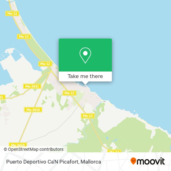 Puerto Deportivo Ca'N Picafort map
