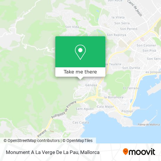 mapa Monument A La Verge De La Pau