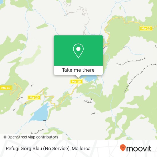 Refugi Gorg Blau (No Service) map