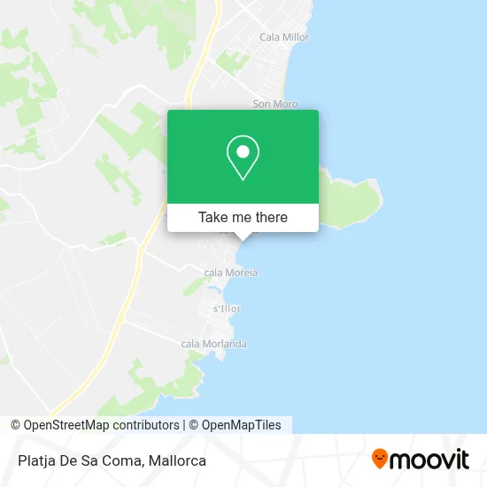 Platja De Sa Coma map