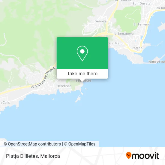 Platja D'Illetes map