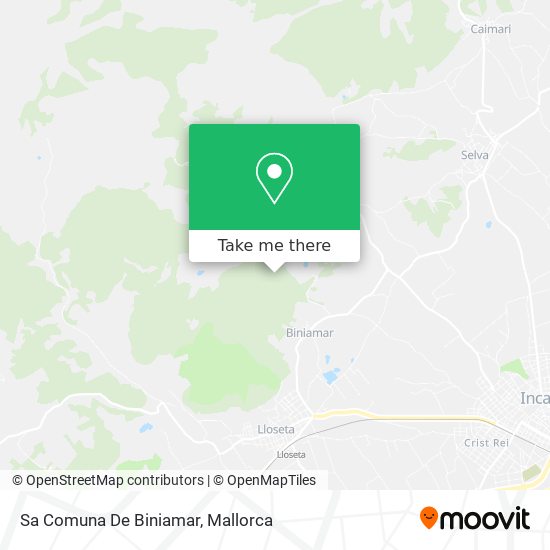 mapa Sa Comuna De Biniamar