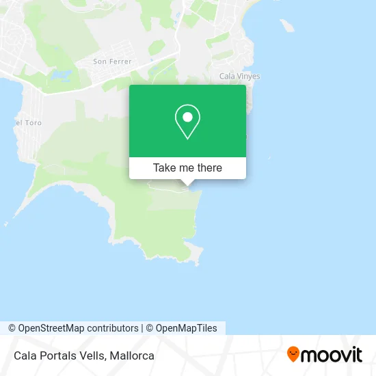 Cala Portals Vells map