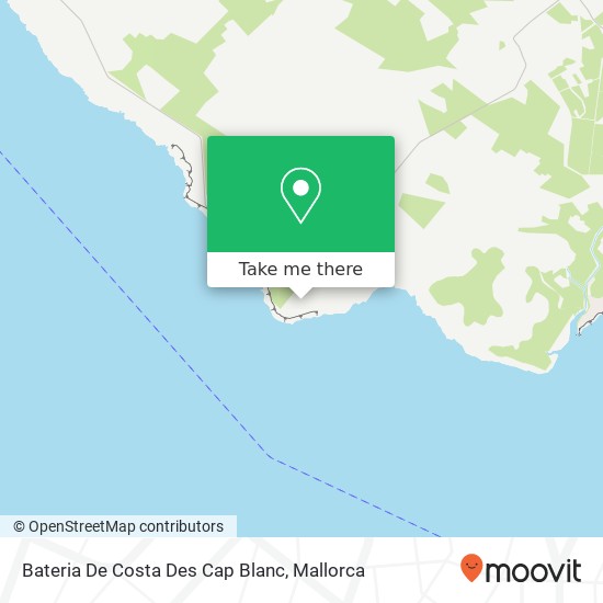 Bateria De Costa Des Cap Blanc map