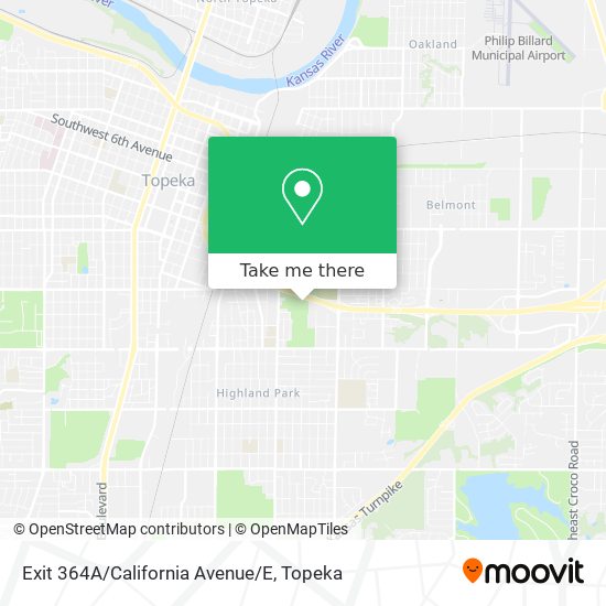 Exit 364A/California Avenue/E map