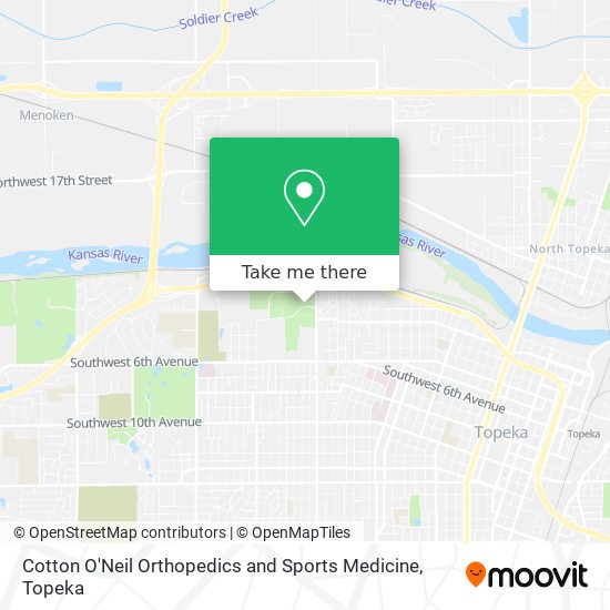 Cotton O'Neil Orthopedics and Sports Medicine map