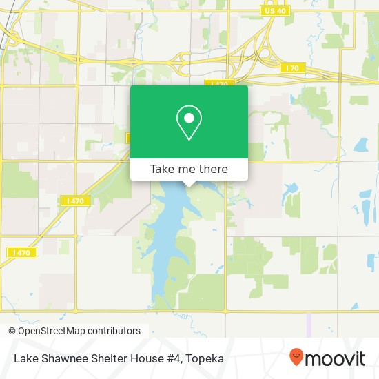 Lake Shawnee Shelter House #4 map