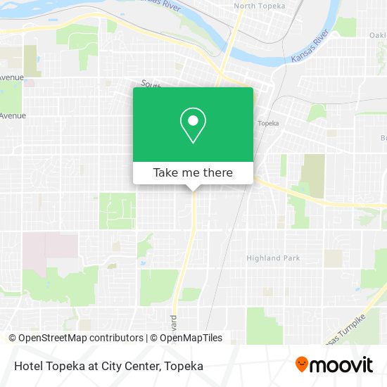 Hotel Topeka at City Center map