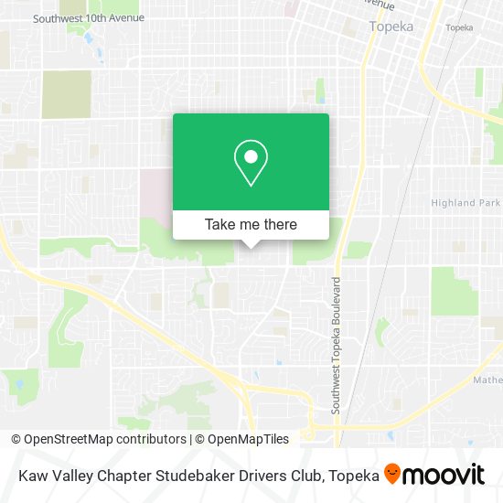 Kaw Valley Chapter Studebaker Drivers Club map