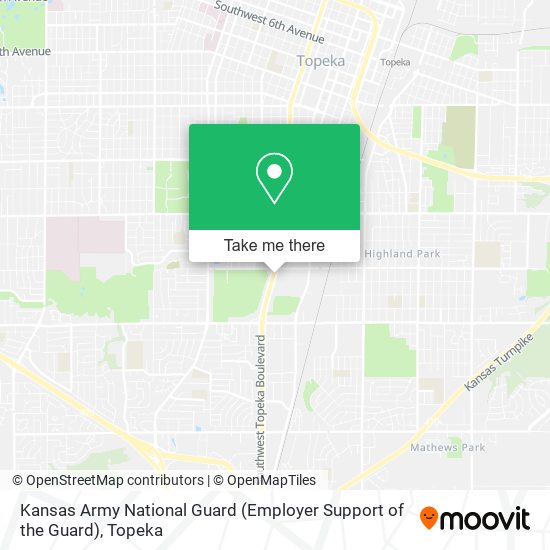 Kansas Army National Guard (Employer Support of the Guard) map