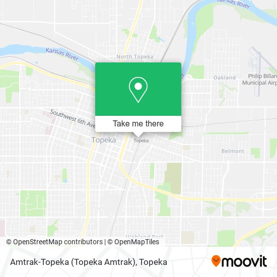Amtrak-Topeka map