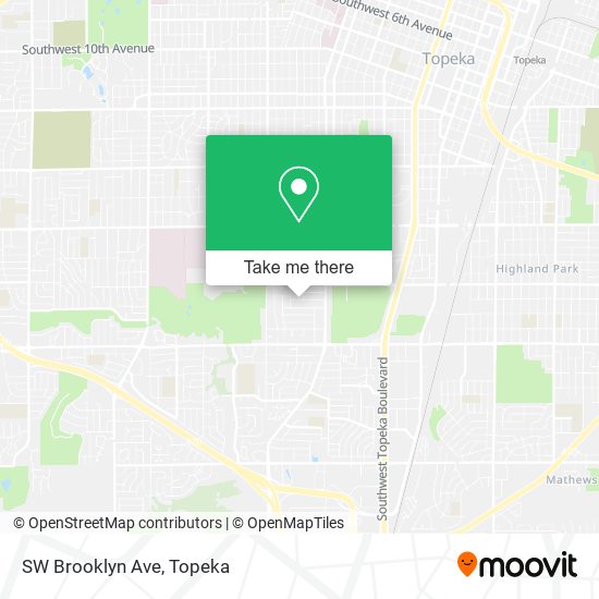 Mapa de SW Brooklyn Ave
