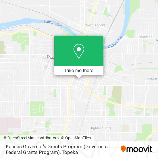 Kansas Governor's Grants Program (Governers Federal Grants Program) map