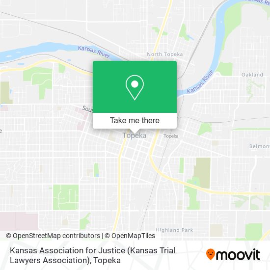 Kansas Association for Justice (Kansas Trial Lawyers Association) map