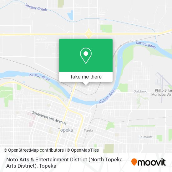 Noto Arts & Entertainment District (North Topeka Arts District) map