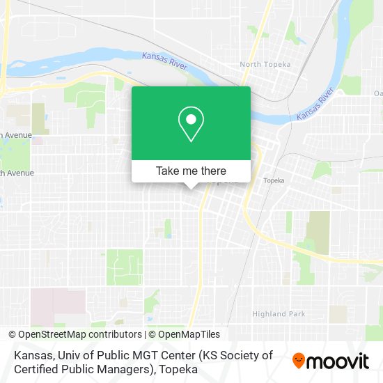 Kansas, Univ of Public MGT Center (KS Society of Certified Public Managers) map