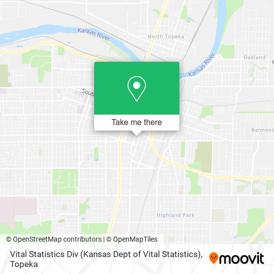 Mapa de Vital Statistics Div (Kansas Dept of Vital Statistics)