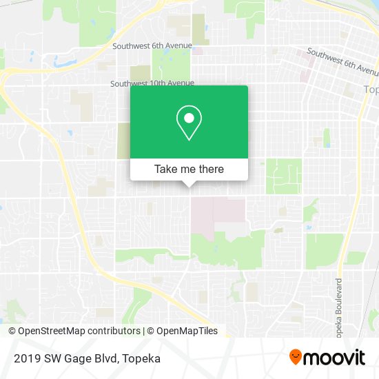 2019 SW Gage Blvd map